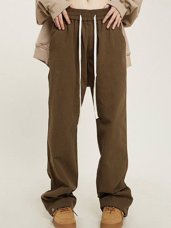 Casual Zipper Decor Cargo Pants