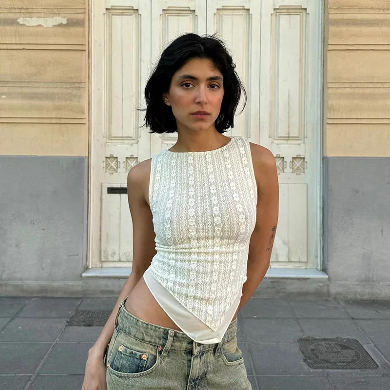 Ootddress Women's Casual Texture O Neck Tank Top Summer Sleeveless Irregular Hem Tee Shirts Slim Fit Going Out Holiday Female Tops 26 Ootddress Women's Casual Texture O Neck Tank Top Summer Sleeveless Irregular Hem Tee Shirts Slim Fit Going Out Holiday Female Tops