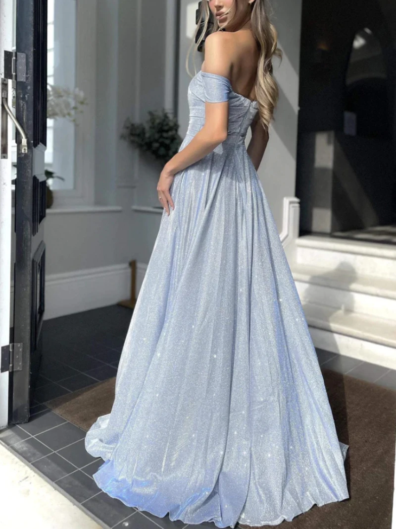 Sexy Backless High Waist Slit Party Dress Fashion Blue Sequined Long Formal Occasion Evening Dress Elegant Dresses for Women 8 Sexy Backless High Waist Slit Party Dress Fashion Blue Sequined Long Formal Occasion Evening Dress Elegant Dresses for Women