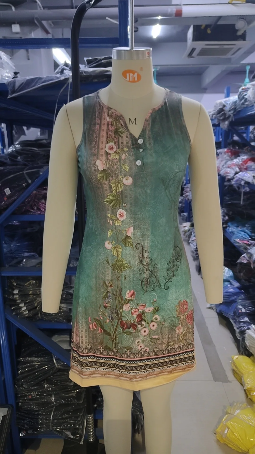 Vintage Flower Print Mini Dresses Women Summer New Fashion Casual V-neck A-line Sleeveless Dress Vestido Lady Commuting Clothing 6 undefined