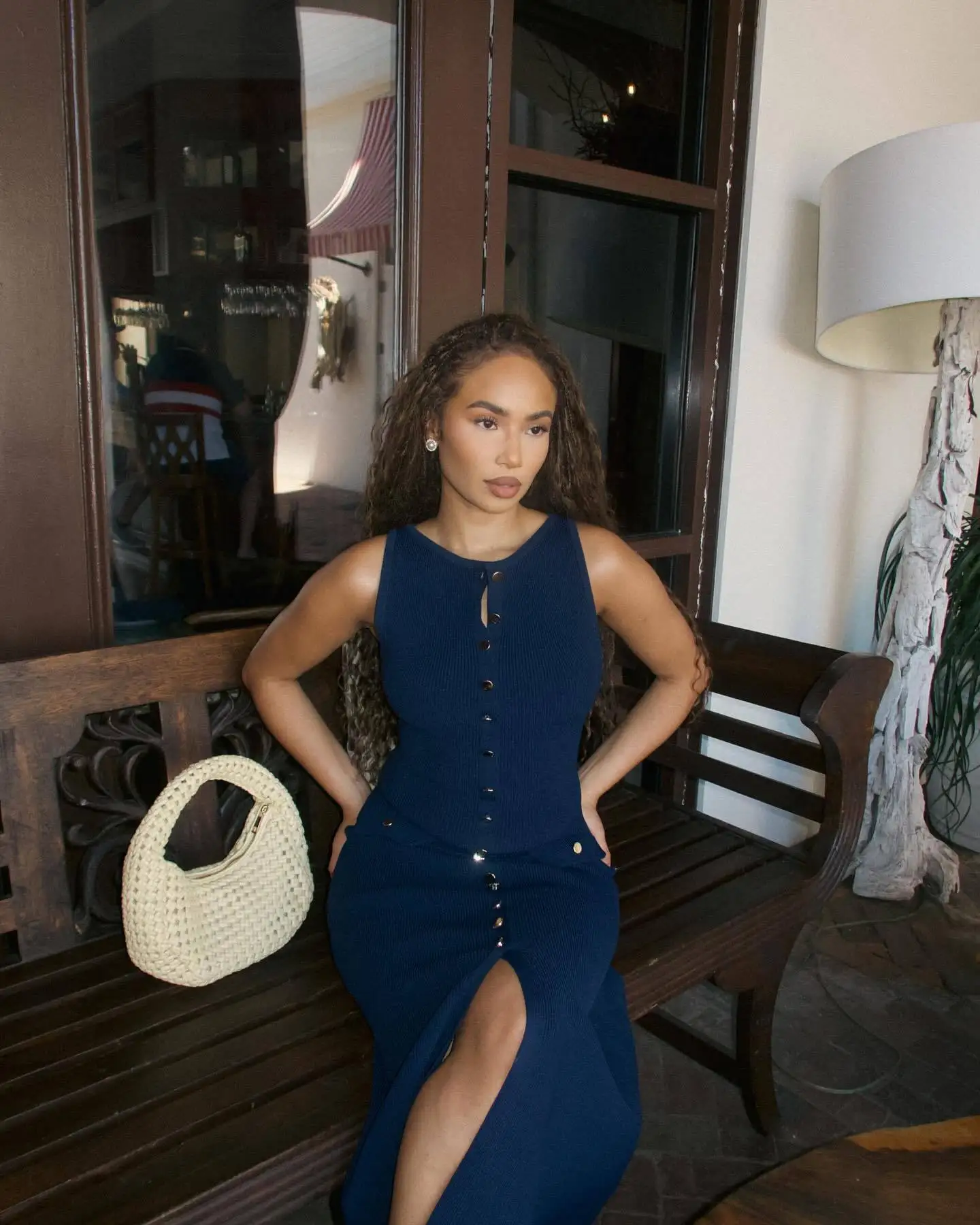 Ootddress Knit Ribbed Cardigan Maxi Dress Female High Waist Slim Pocket Sleeveless Elegant Party Dress Women's Knitwear Long Dress