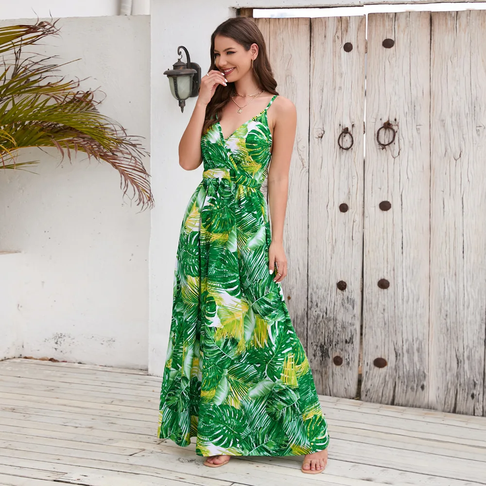 Bohemian Style Print Spaghetti Strap Dresses Women Sexy V-neck Backless Beach Vacation Long Dress Female Vestido 2025 Summer New 9 LQ479-caolv-(3).jpg