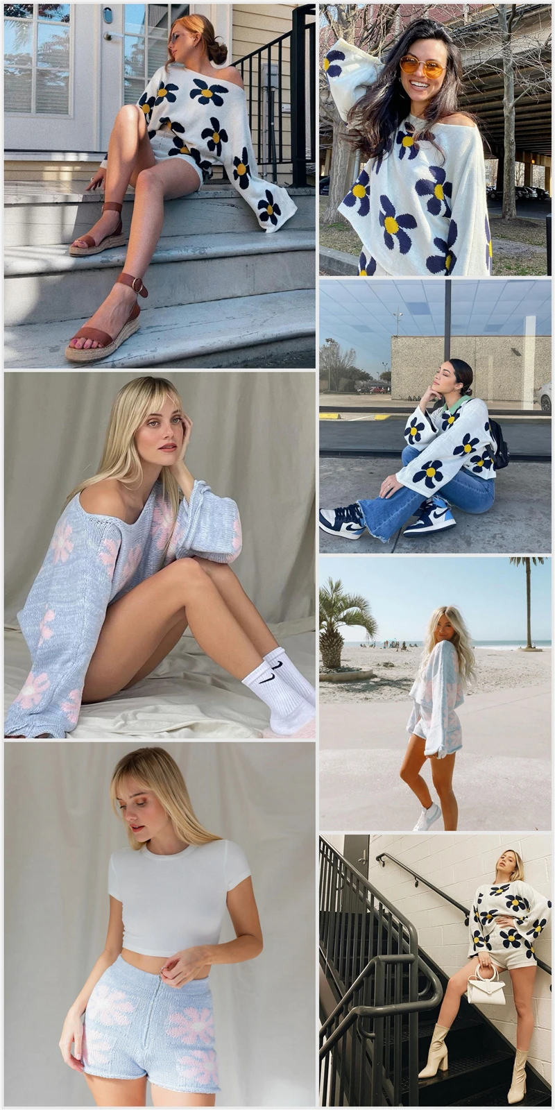 Ootddress Knitted Women's 2 Piece Sets Outfits Casual Pink Floral Sweet Oversized Sweater Suit With Shorts For Women 2025 Tracksuit 20 Ootddress Knitted Women's 2 Piece Sets Outfits Casual Pink Floral Sweet Oversized Sweater Suit With Shorts For Women 2025 Tracksuit