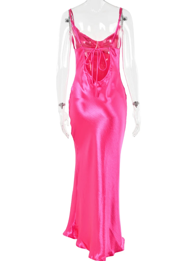 Ootddress Gold Satin Lace Up Sexy Party Dress Women Strap Backless Silk Long Dress Elegant Club Evening Soft Winter Dress Vestidos 6 Ootddress Gold Satin Lace Up Sexy Party Dress Women Strap Backless Silk Long Dress Elegant Club Evening Soft Winter Dress Vestidos