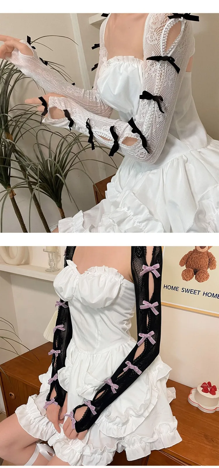 Lace Oversleeve Wraps Bowknot Fingerless Gloves Y2k Arm Warmers Women's Lolita Accessories Lace Cuffs Party Glove With Bow 2025 16 Lace Oversleeve Wraps Bowknot Fingerless Gloves Y2k Arm Warmers Women's Lolita Accessories Lace Cuffs Party Glove With Bow 2025