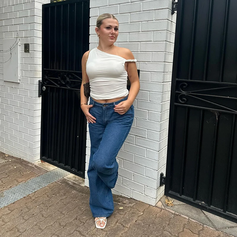 Simple Basic Casual Summer Tank Top Sleeveless Solid Color Off Shoulder Side Ruched Crop Tops Vestidos Spring Women T S - Sleeveless Solid Color Off Shoulder Crop Top