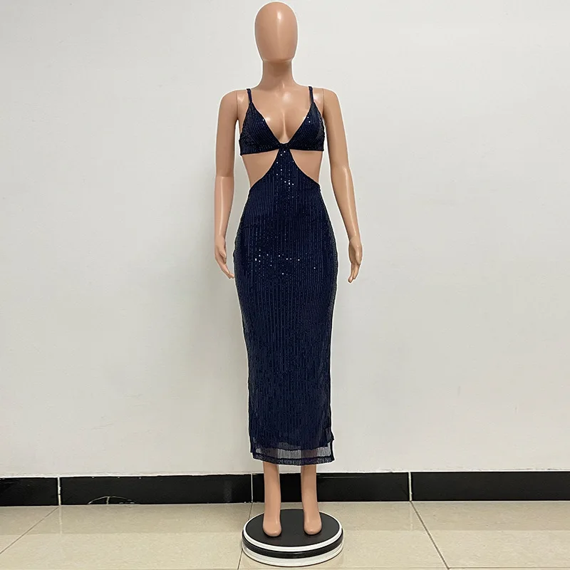 Sexy Hollow High Waist Slit Evening Dress Fashion Sequined Backless Sleeveless Elegant Party Dresses Solid Long Graduation Dress 89 Sexy Hollow High Waist Slit Evening Dress Fashion Sequined Backless Sleeveless Elegant Party Dresses Solid Long Graduation Dress