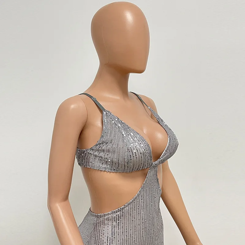 Sexy Hollow High Waist Slit Evening Dress Fashion Sequined Backless Sleeveless Elegant Party Dresses Solid Long Graduation Dress 87 Sexy Hollow High Waist Slit Evening Dress Fashion Sequined Backless Sleeveless Elegant Party Dresses Solid Long Graduation Dress