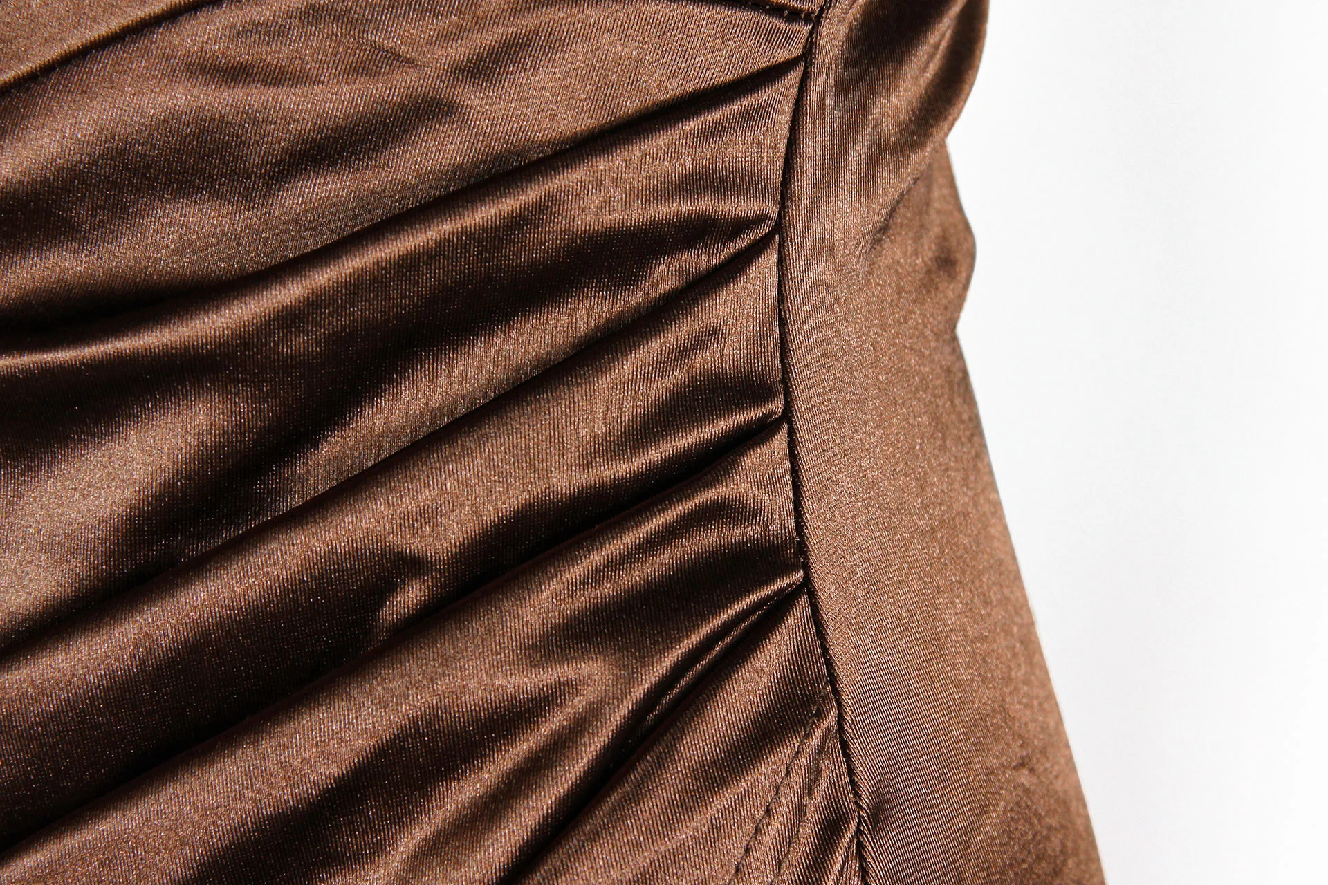 Ootddress Elastic Satin Deep V Neck Ruched Dress For Women Robe Summer Sleeveless Backless Bodycon Club Party Dress Vestido