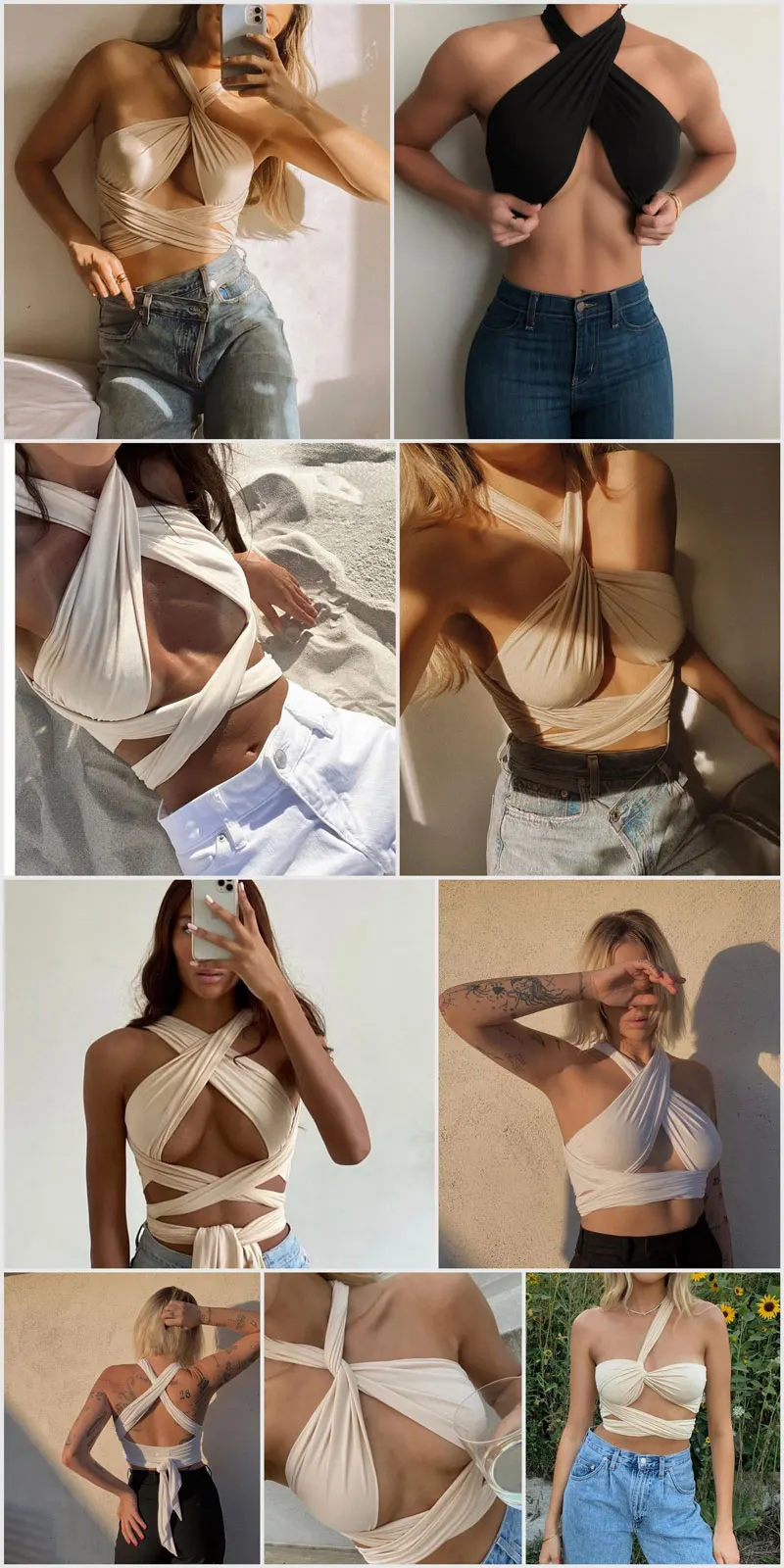 Ootddress DIY Summer Tops For Women 2025 Hot Sale Y2K Style Bandage Halter Crop Top All-Match Camis Fitness Female Beach Party Wear 23 Ootddress DIY Summer Tops For Women 2025 Hot Sale Y2K Style Bandage Halter Crop Top All-Match Camis Fitness Female Beach Party Wear