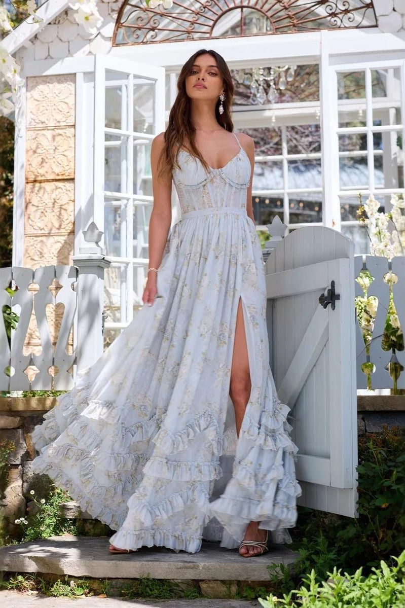 Floral Print Sleeveless Maxi Dress