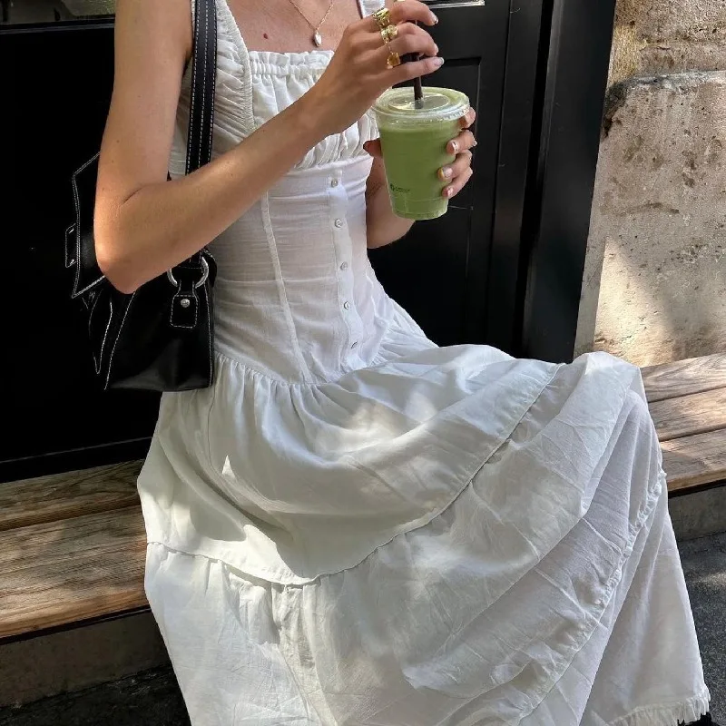 Ootddress Lace Up Slim Maxi Dresses For Women High Waist Corset Dress Womens Whitewedding Holiday Elegant Fashion Folds Dress Woman 18 Ootddress Lace Up Slim Maxi Dresses For Women High Waist Corset Dress Womens Whitewedding Holiday Elegant Fashion Folds Dress Woman
