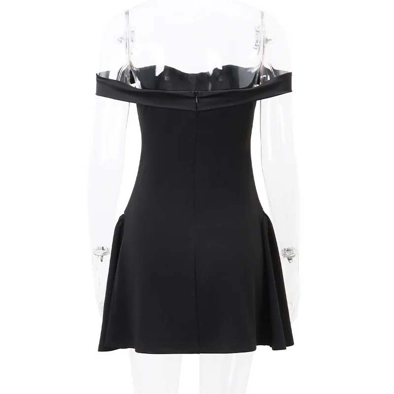 Ootddress V Neck Backless Dress For Women Sexy Off Shoulder Slim Temperament Mini Dresses Hot Girl Elegant Party Evening Dress Lady