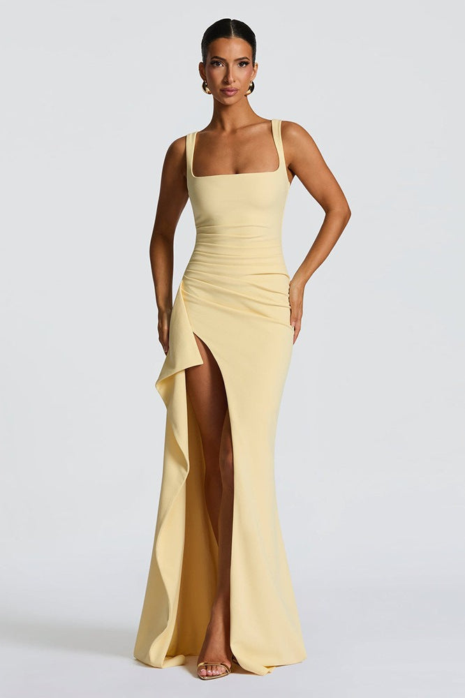 Spaghetti Strap High Slit Maxi Dress