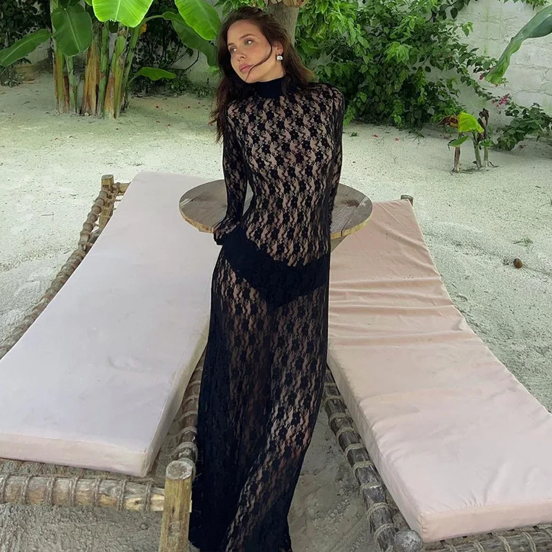Ootddress See-through Mesh Tight Maxi Dress Sexy Hollow Out Lace Mesh Patchwork Women Fashion Full Sleeve Banquent Long Dress 2025 24 Ootddress See-through Mesh Tight Maxi Dress Sexy Hollow Out Lace Mesh Patchwork Women Fashion Full Sleeve Banquent Long Dress 2025