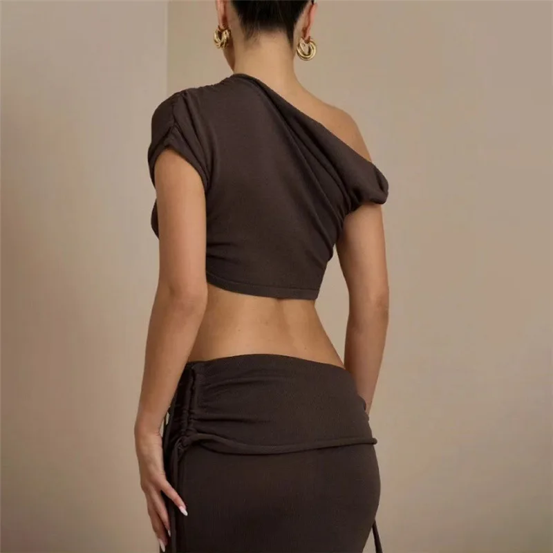 Ootddress Bandage Maxi Skirt 2 Piece Sets Womens Outfits Sexy Slim Tank Tops Lady Party Bodycon Long Elegant Dress Sets Womens 2025