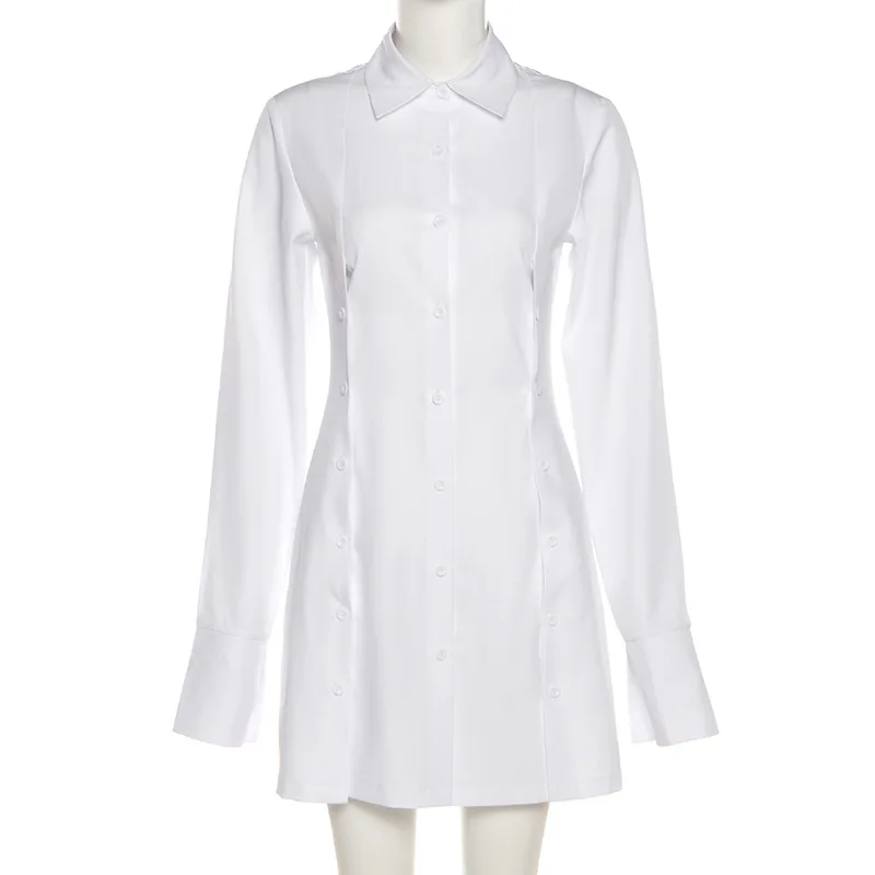 Ootddress Fashion Chic Turn-Down Collar Streetwear Casual Single Breasted Dress 2025 Summer Long Sleeve Shirt Dress For Women 24 Ootddress Fashion Chic Turn-Down Collar Streetwear Casual Single Breasted Dress 2025 Summer Long Sleeve Shirt Dress For Women
