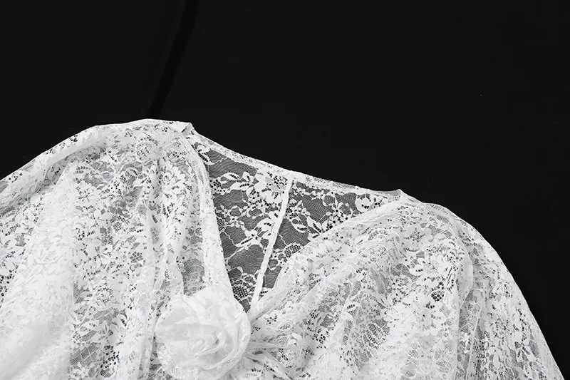 Ootddress Flower Splice Mesh Shirts For Women Sexy See Through Loose Long Sleeve Crop Tops Hot Girls Club Lace Shirt Lady 2025 New 9 Ootddress Flower Splice Mesh Shirts For Women Sexy See Through Loose Long Sleeve Crop Tops Hot Girls Club Lace Shirt Lady 2025 New