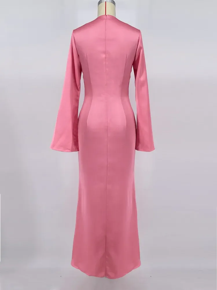 Ootddress Stain Slim Maxi Dresses For Women Elegant Solid Party Evening Dress Women's High Waist Luxury Femme Autumn Fashion Dress 7 Ootddress Stain Slim Maxi Dresses For Women Elegant Solid Party Evening Dress Women's High Waist Luxury Femme Autumn Fashion Dress