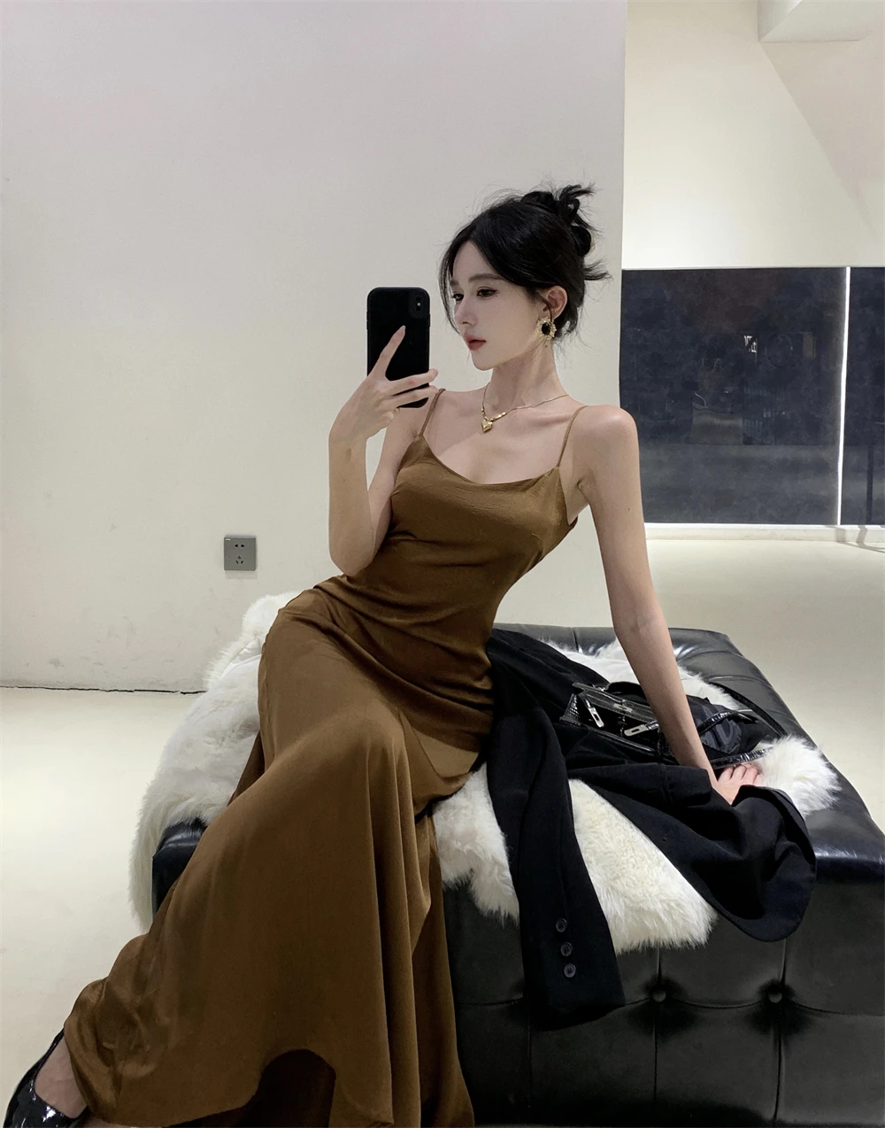 French Vintage Evening Party Dress Spaghetti Strap Long Dresses for Women Summer New Backless Slim Prom Robe Maxi Vestidos Mujer