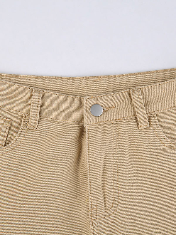High Waisted Solid Flare Jeans