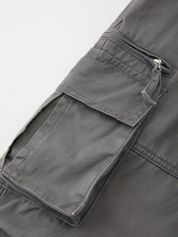 Washed Vintage Baggy Cargo Jeans
