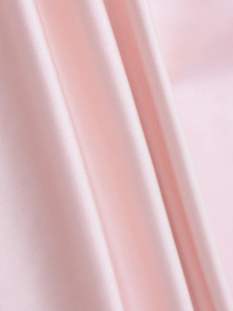 Spaghetti Strap Tie Front Cut Out Satin Slip Midi Dress
