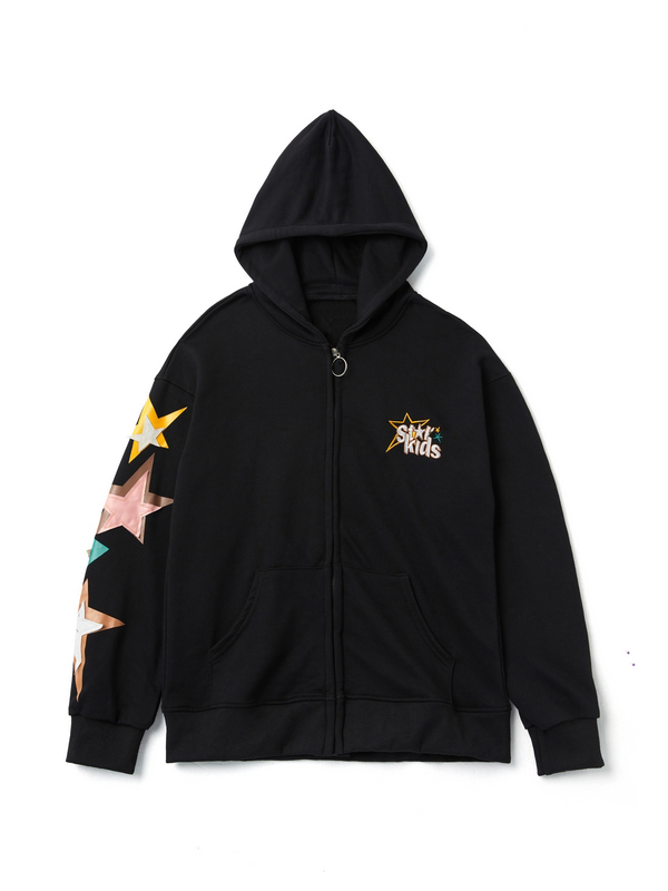 Vintage Star Print Oversized Hoodies