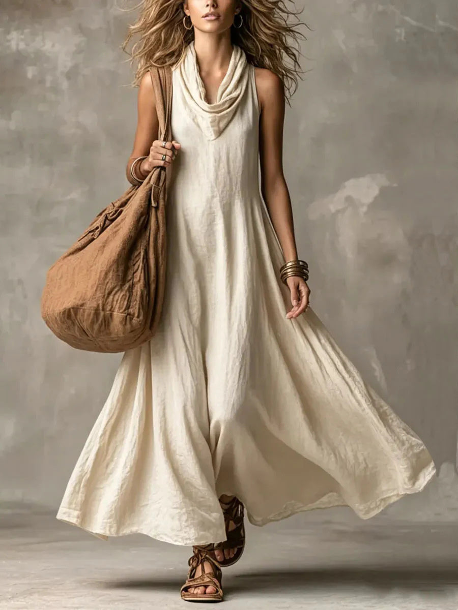 Solid Color Color-blocked Patchwork Versatile Dress
