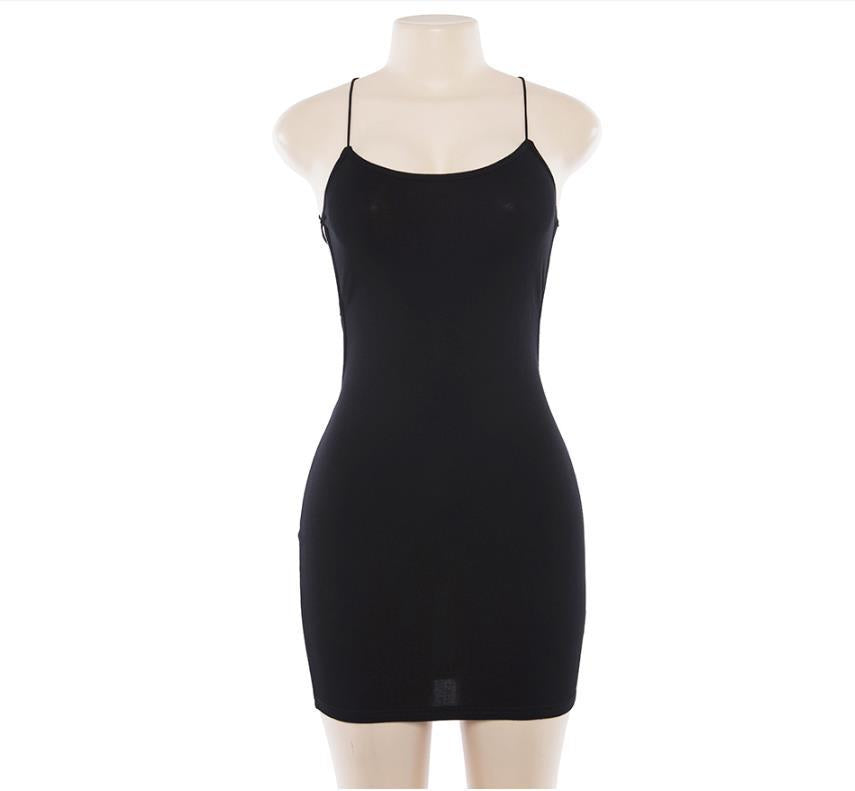 Velvet Scoop Neck Spaghetti Strap Bodycon Mini Dress