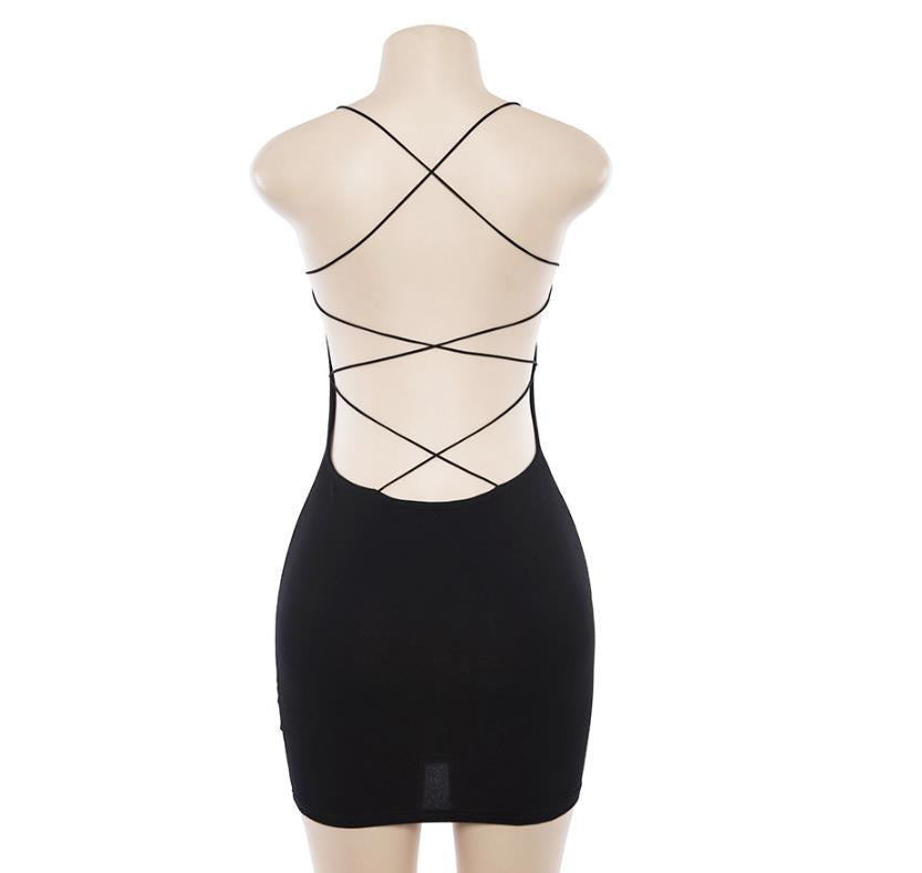 Velvet Scoop Neck Spaghetti Strap Bodycon Mini Dress