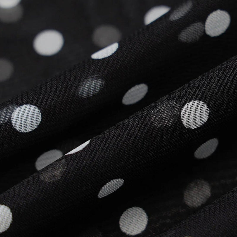 Polka Dot Sheer Mesh Spaghetti Strap Maxi Slip Dress