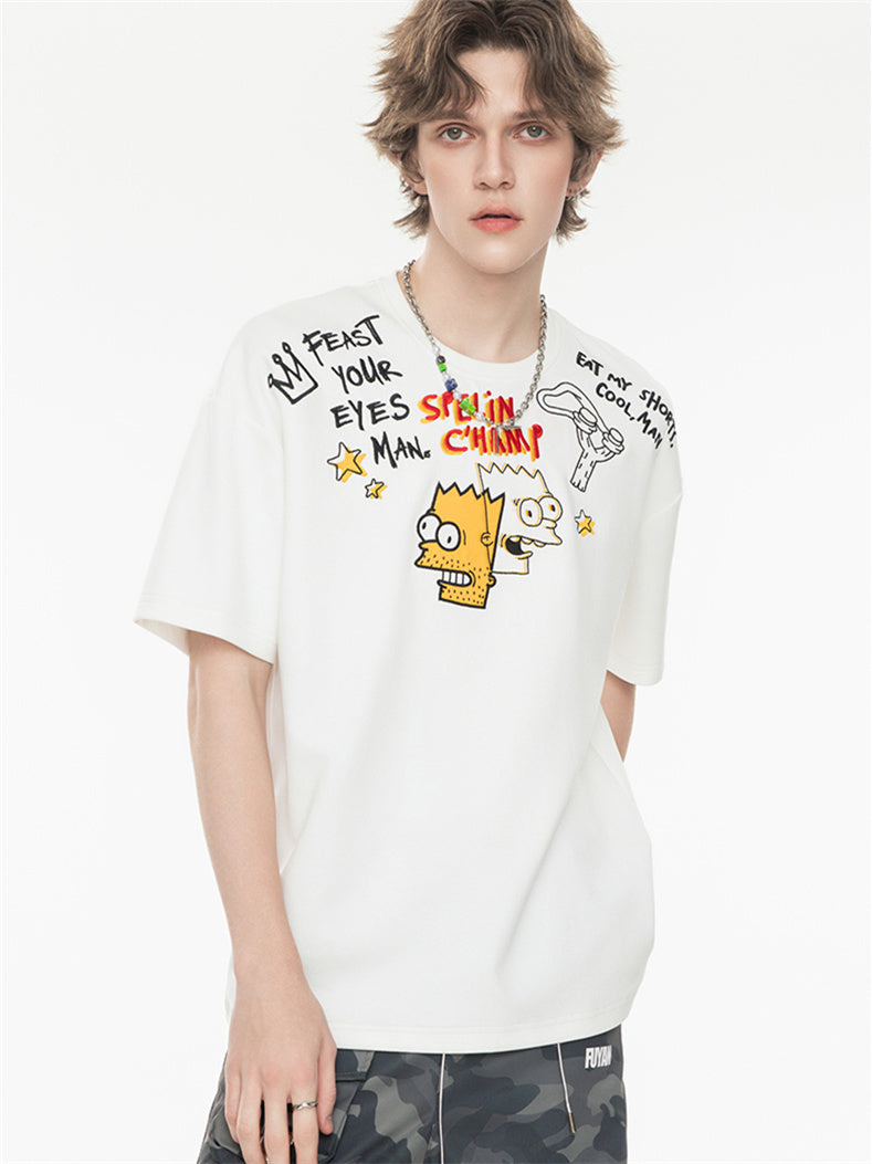 American Retro Relaxed Oversized Top With Dropped Shoulders