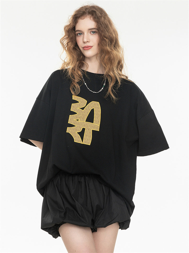 High Street Loose-fitting T-shirt With Large Symbol Print