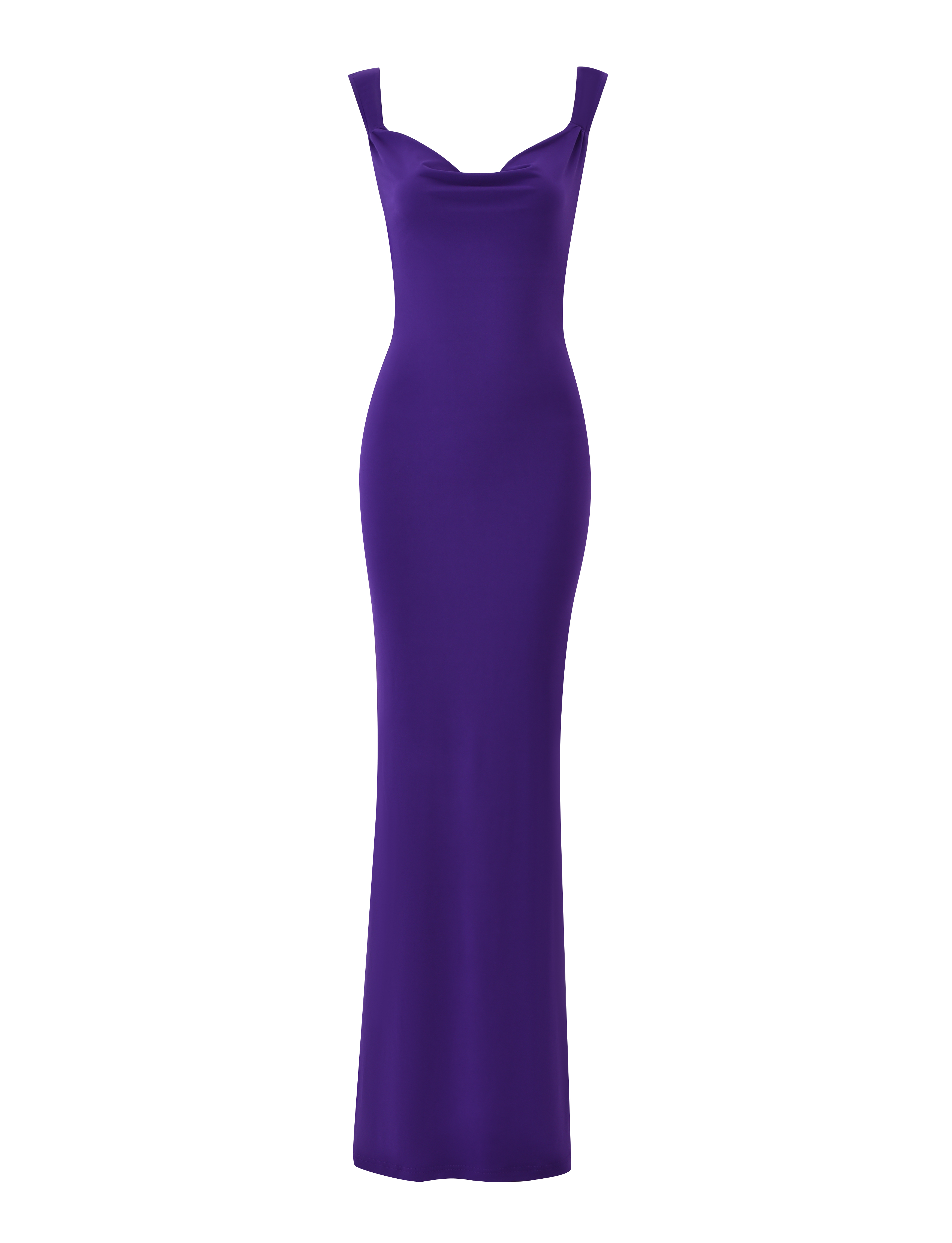 Open Back Oversized Bow Detail Column Maxi Dress