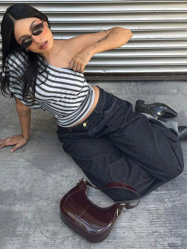Pleated Plaid Top