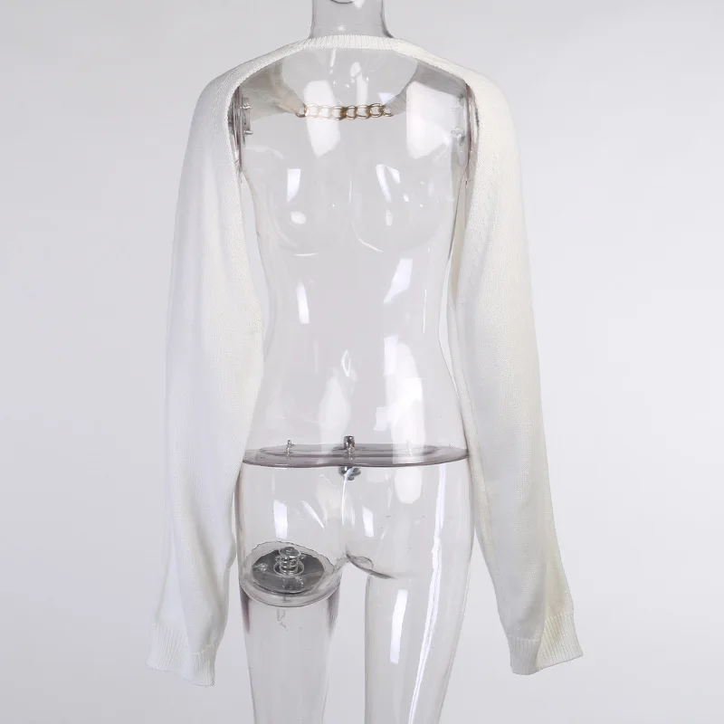 Ootddress White Women Sweater Shrugs Cropped Top Full Lantern Sleeve Knitwear Pullover Sexy Summer High Street Outwear 2025 Spring 50 Ootddress White Women Sweater Shrugs Cropped Top Full Lantern Sleeve Knitwear Pullover Sexy Summer High Street Outwear 2025 Spring