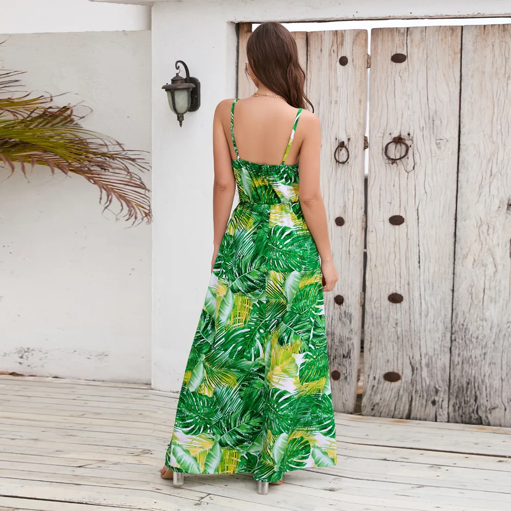 Bohemian Style Print Spaghetti Strap Dresses Women Sexy V-neck Backless Beach Vacation Long Dress Female Vestido 2025 Summer New 10 LQ479-caolv-(4).jpg