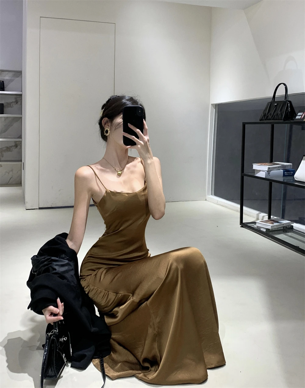 French Vintage Evening Party Dress Spaghetti Strap Long Dresses for Women Summer New Backless Slim Prom Robe Maxi Vestidos Mujer