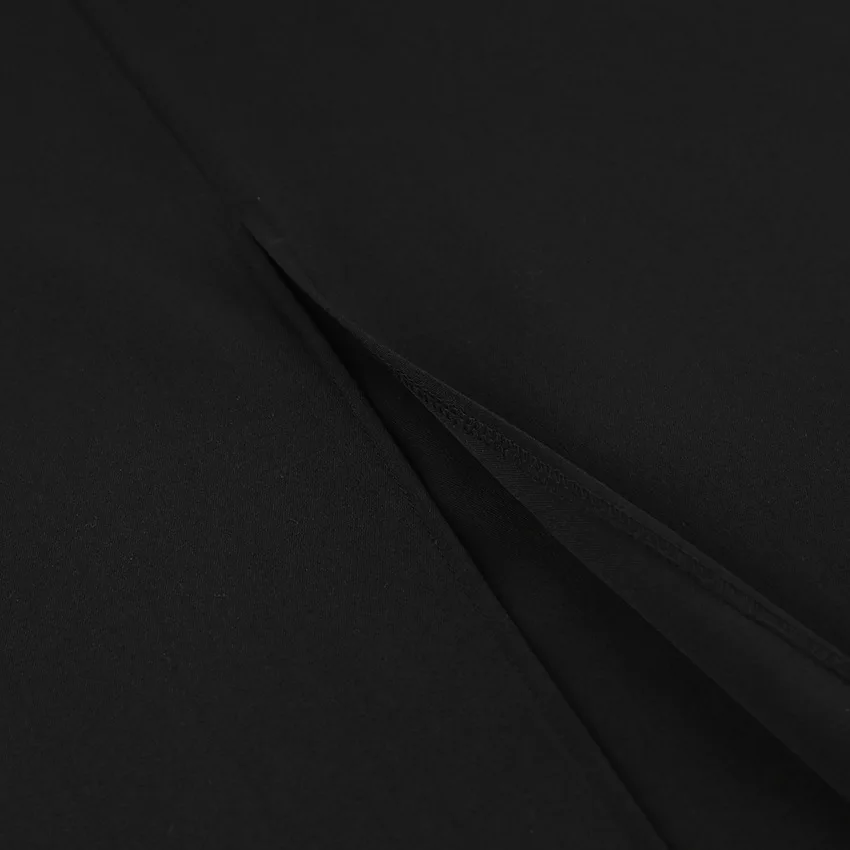 Ootddress Black Long Skirt For Women Casual Streetwear High Waist Slim Bodycon Skirts Split Out Ladies Basic Straight Maxi Skirt