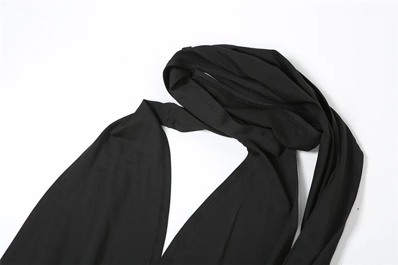 Ootddress Lace Up Backless Jump Suits For Women Sexy Slim Bodycon One Piece Jusmpuit Femme Side Split Hollow Out Jumpsuits Ladies