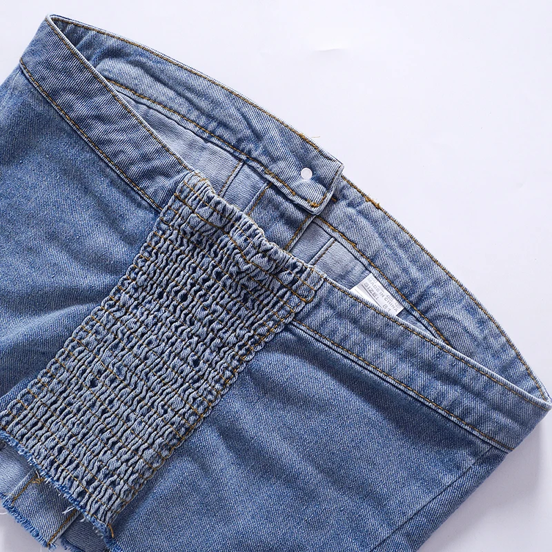 Solid Denim Pocket Design Button Vest Women Casual Bare Midriff Wrapped Chest Sleeveless Crop Tops Streetwear Tanks - Sleeveless Crop Tops Streetwear Tanks - Women Casual Bare Midriff Wrapped Chest - Solid Denim Pocket Design Button Vest