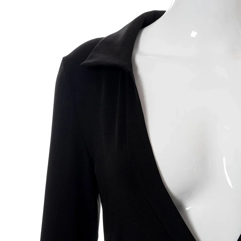 Ootddress Women's Black Deep V-Neck Jumpsuit Bodycon Rompers Sexy Long Sleeve Bodycon Slim Playsuit Overalls Skinny Female Outfits 26 Ootddress Women's Black Deep V-Neck Jumpsuit Bodycon Rompers Sexy Long Sleeve Bodycon Slim Playsuit Overalls Skinny Female Outfits