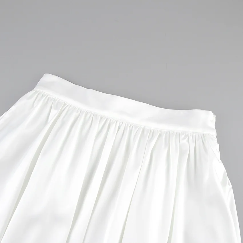 Ootddress Silk Satin White Maxi Skirt Long Ruffled Pleated Skirts Elegant Lantern Pants A-Line Silk Long Skirts For Women 2025 New 31 IMG_7527.jpg