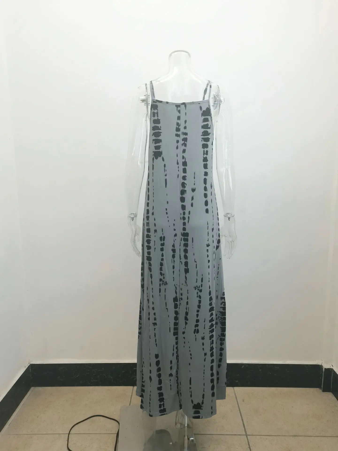 Casual Printed Maxi Spaghetti Strap Dresses For Women V-neck Backless A-line Long Dress Fashion Bohemian Style Beach Vestidos 8 undefined