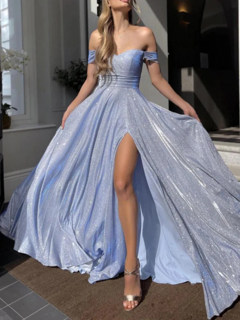 Sexy Backless High Waist Slit Party Dress Fashion Blue Sequined Long Formal Occasion Evening Dress Elegant Dresses for Women 6 Sexy Backless High Waist Slit Party Dress Fashion Blue Sequined Long Formal Occasion Evening Dress Elegant Dresses for Women