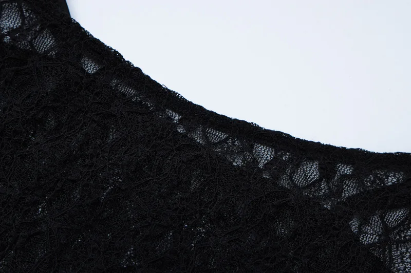 Fantoye Sexy See Through Lace Women Dress Black Spaghetti Strap Print Floral Dress Female 2025 Summer New Elegant Party Clubwear