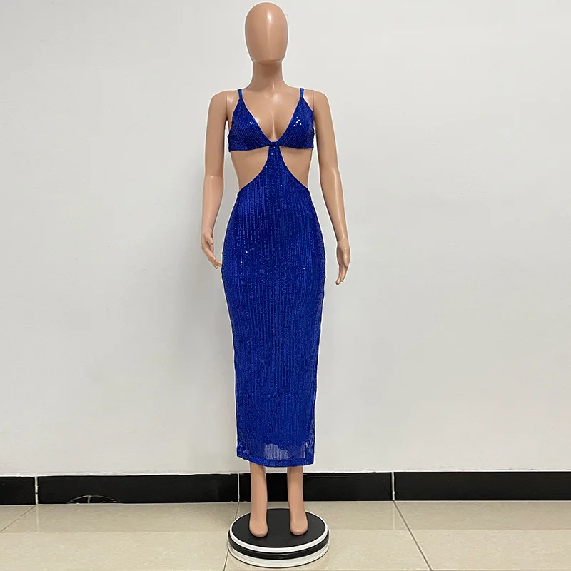 Sexy Hollow High Waist Slit Evening Dress Fashion Sequined Backless Sleeveless Elegant Party Dresses Solid Long Graduation Dress 41 Sexy Hollow High Waist Slit Evening Dress Fashion Sequined Backless Sleeveless Elegant Party Dresses Solid Long Graduation Dress