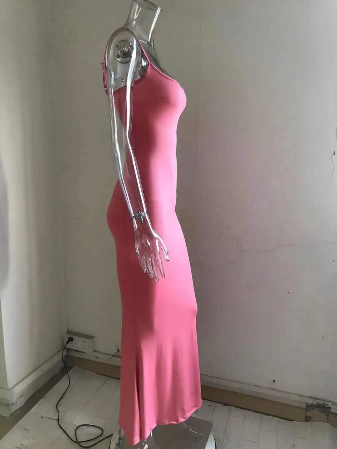 Dresses For Women 2025 Sexy Spaghetti Strap Black Long Dress Evening Y2k Sleeveless Solid Skinny Bodycon Maxi Vestidos