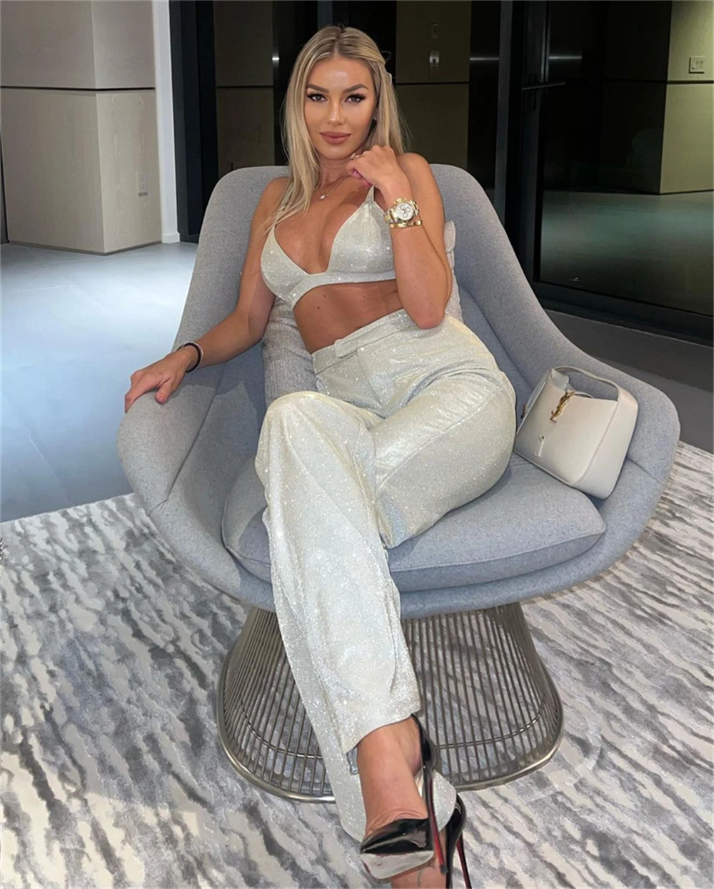 Ootddress Party Sliver Glitter Three Piece Blazer Sets For Women Fashion Clubwear Sparkly Bra And Pants 2 Piece Mathcing Set New 17 Ootddress Party Sliver Glitter Three Piece Blazer Sets For Women Fashion Clubwear Sparkly Bra And Pants 2 Piece Mathcing Set New